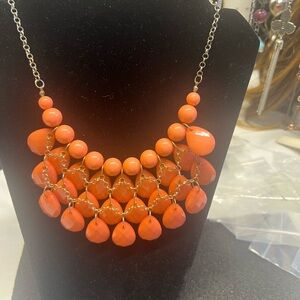 Elegant Orange Beaded Necklace